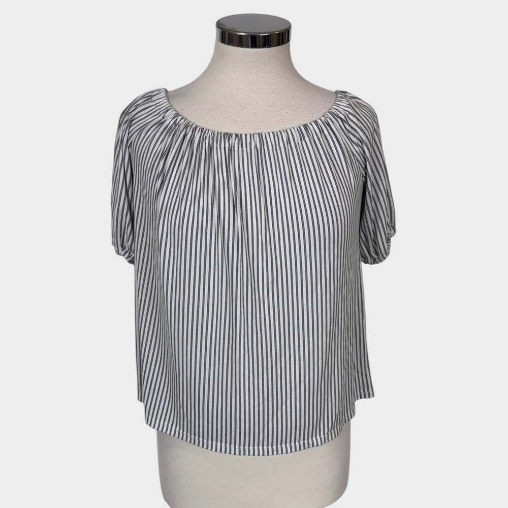 LOFT Womens Small Striped Off Shoulder Top